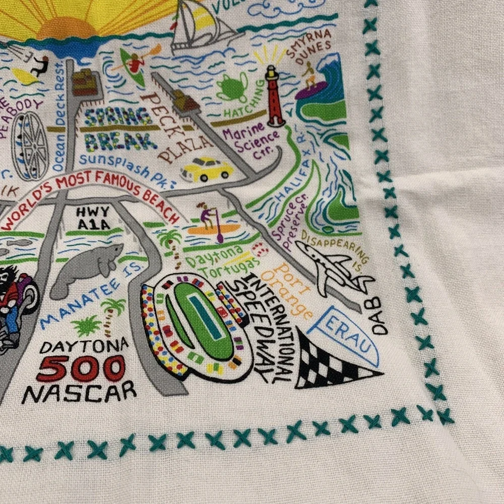 Catstudio Daytona Beach Dish Hand Towel Kitchen Bar Bathroom Florida Nascar 2018